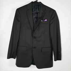 Ralph Ralph Lauren Men's 36S Black Pinstripe 100% Wool  Blazer Jacket Dillard's